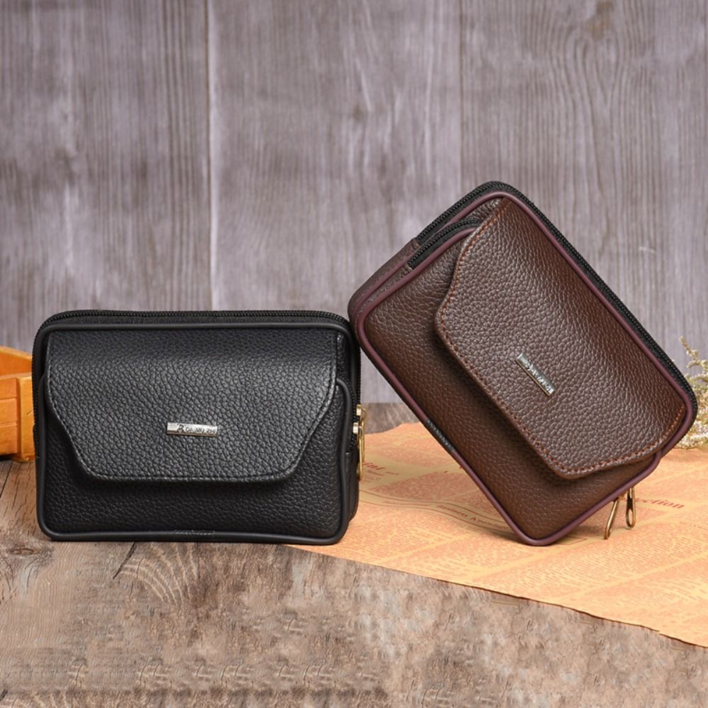 Travel Accessories Leather - Riñonera Deportiva Casual de Cuero PU