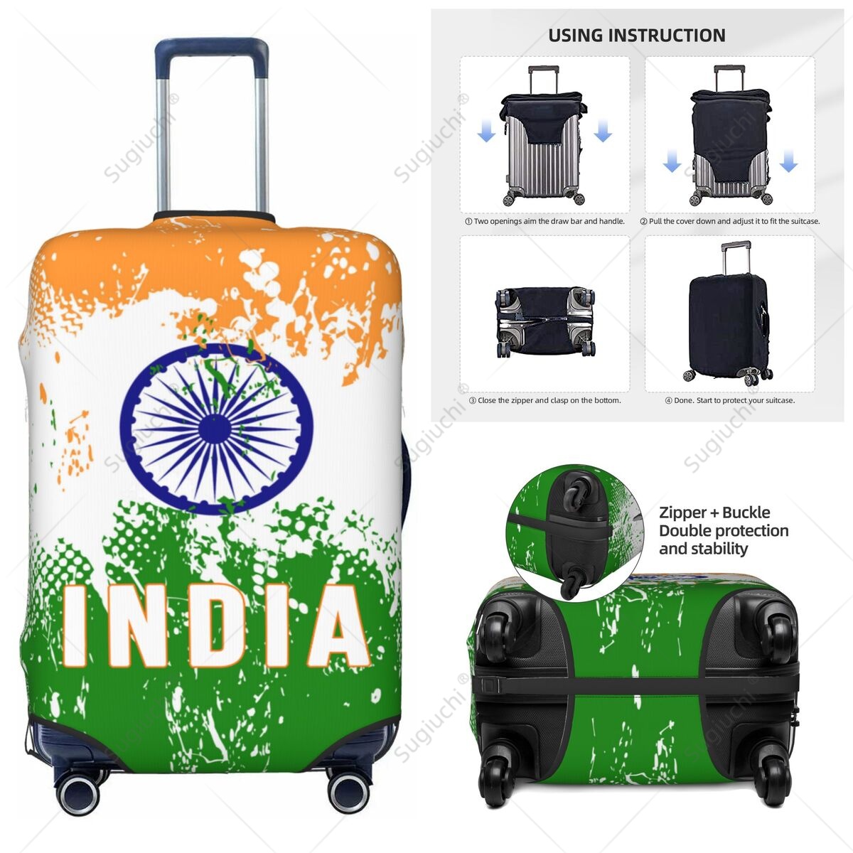 Travel Accessories India - Funda de equipaje con bandera de