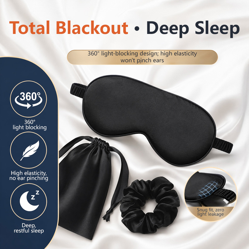 Eye Mask Sleep Travel - Antifaz de seda, juego de 3