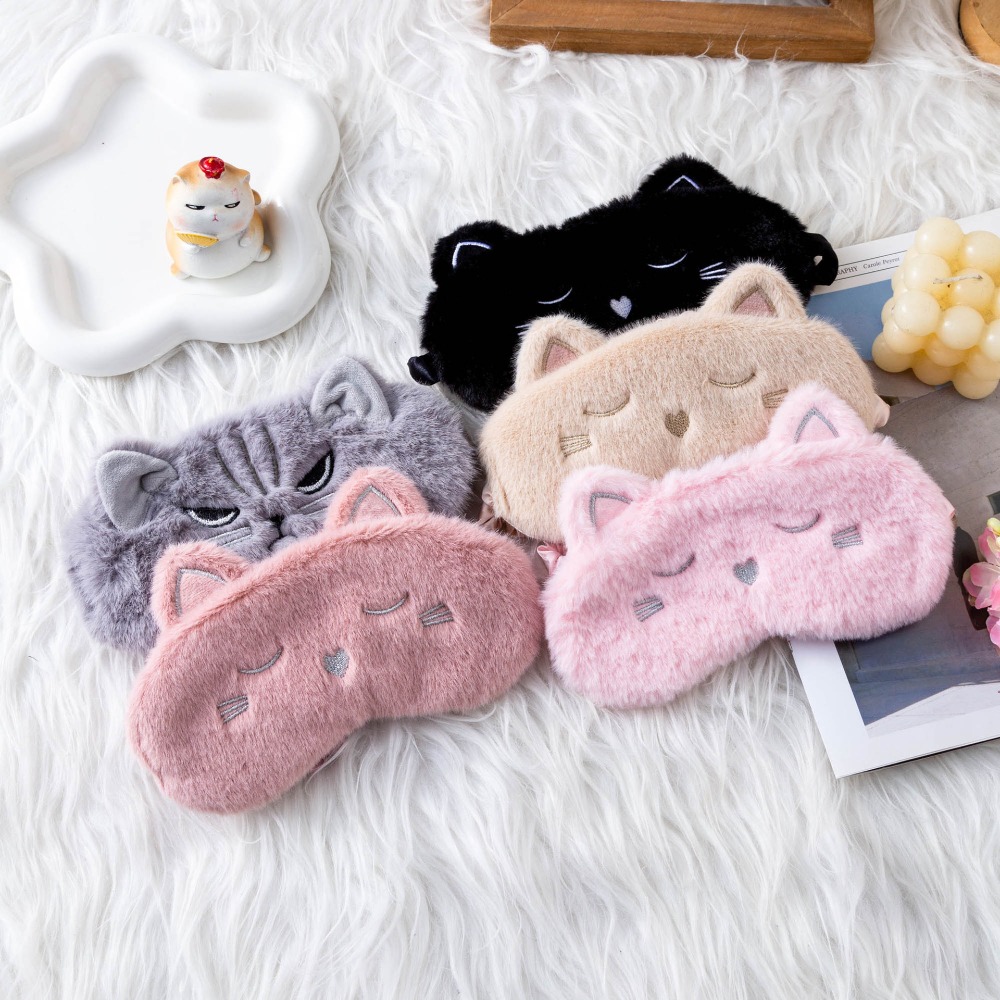 Eye Mask Sleep Travel - Máscara de Dormir de Felpa con