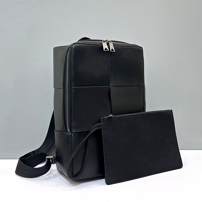 Travel Accessories Leather - Mochila de Cuero Tejida de Gran