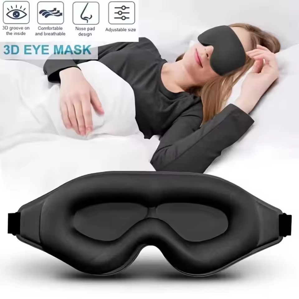 Eye Mask Sleep Travel - Antifaz 3D, Cómodo y Transpirable con