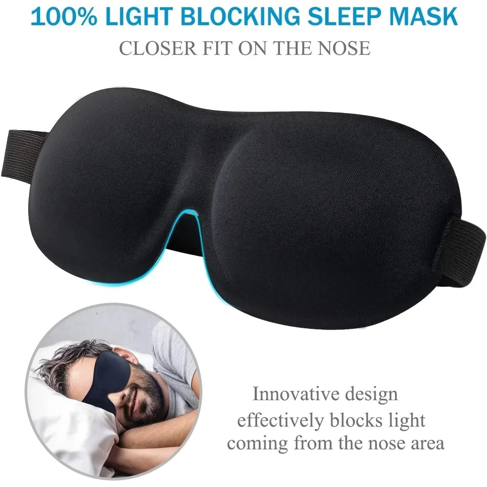 Eye Mask Sleep Travel - Antifaz 3D para Dormir, Máscara de