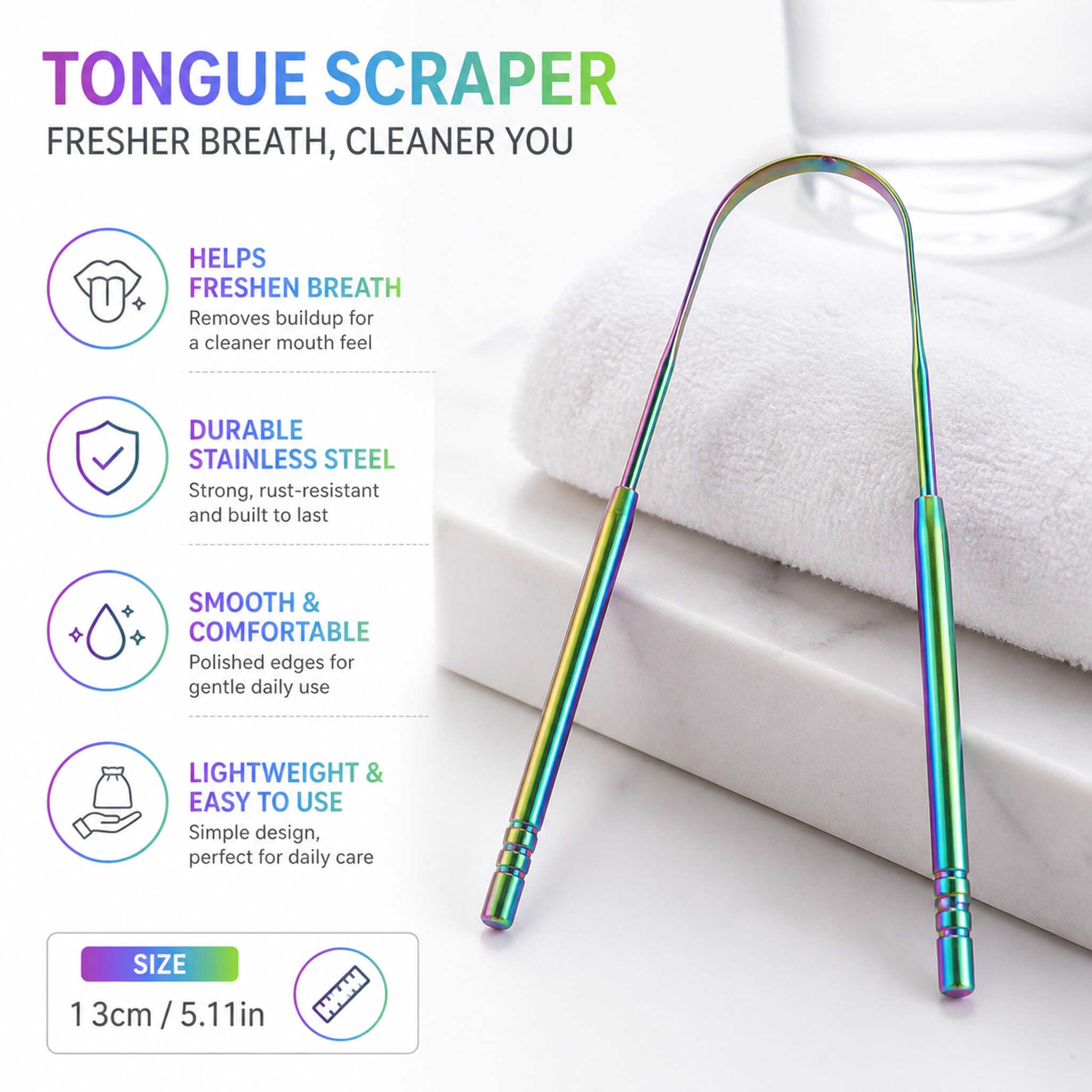 Limpiador de Lengua de Metal,  - Travel Accessories Needed reseña y precio