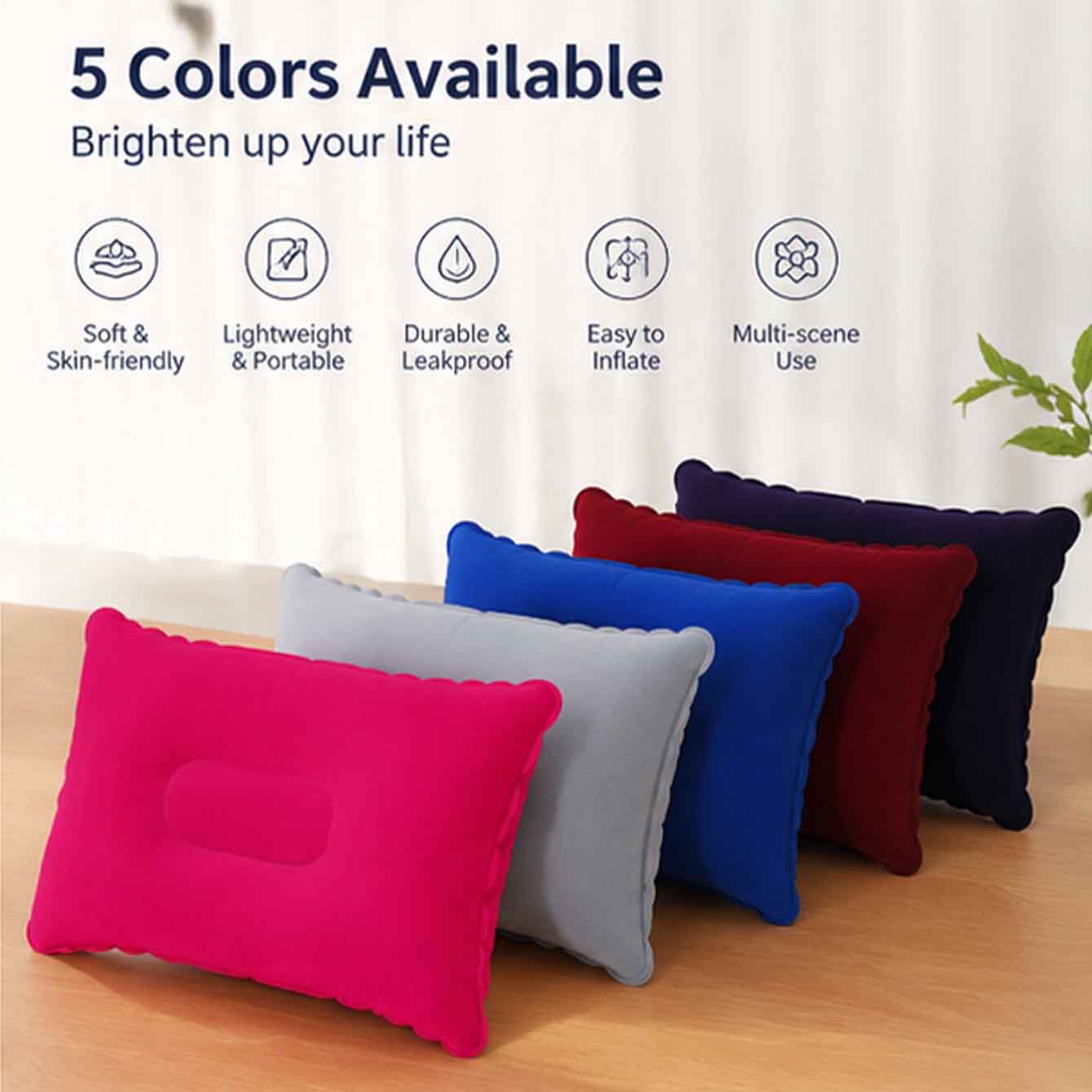 Paquete de 2 Almohadas Inflabl - Travel Pillow Inflatable reseña y precio
