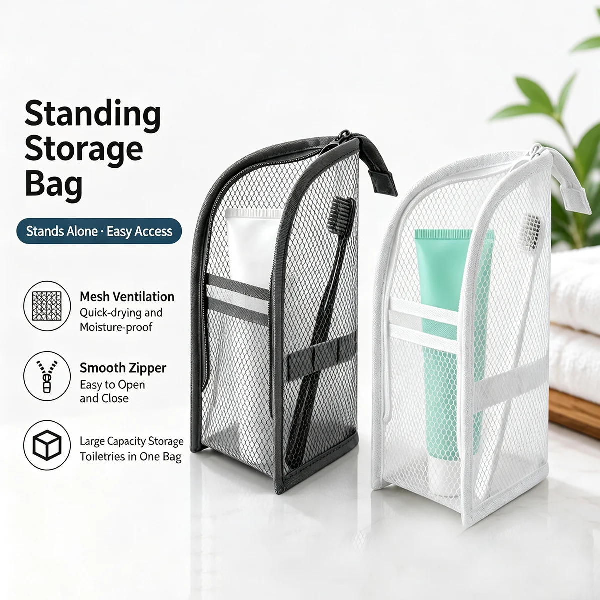 Bolsa de Aseo de Malla Vertica - Travel Accessories Organizer Case reseña y precio