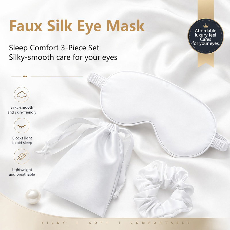 Antifaz de Seda de Doble Cara  - Eye Mask Sleep Travel reseña y precio