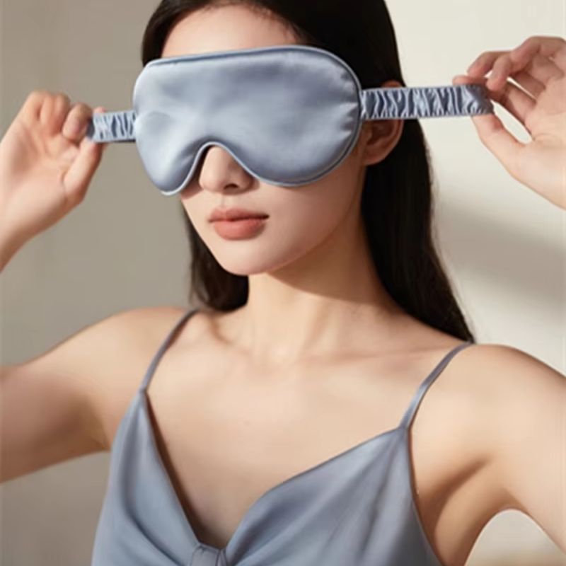 Antifaz de Seda de Doble Cara  - Eye Mask Sleep Travel reseña y precio