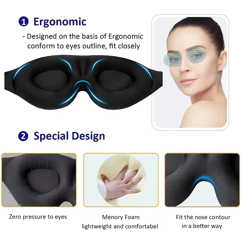 Antifaz 3D de Espuma Viscoelás - Eye Mask Sleep Travel reseña y precio